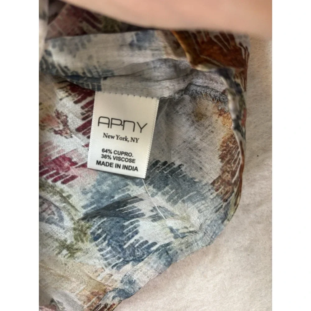 APNY Women's Tunic Top Size Large  Long Sleeve Lightweight Colorful Boho Aztec